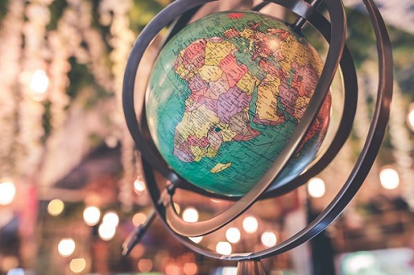Image, globe with Africa facing the camera.