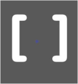 A pair of square brackets.