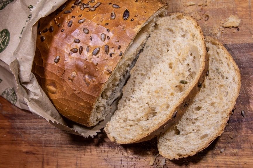 Sliced bread loaf 