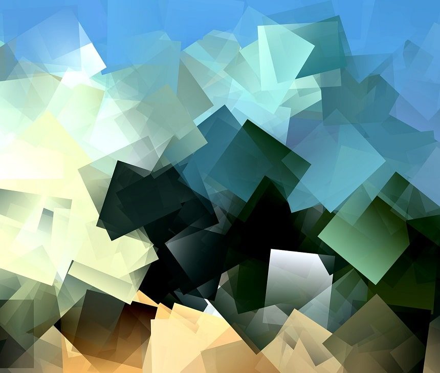Image, abstract image in blues and browns