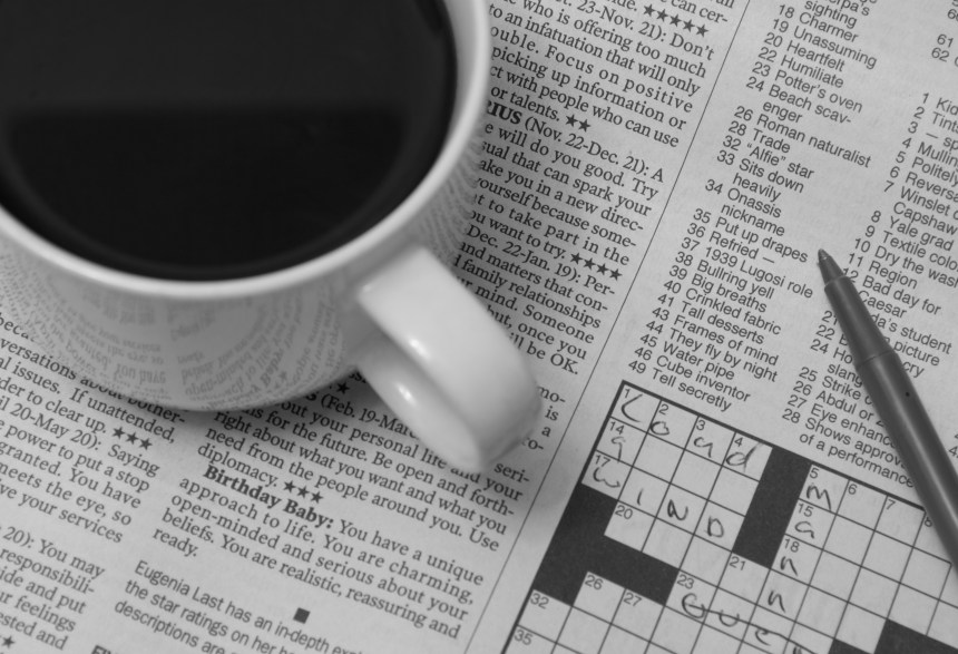 Coffee was made and the crossword was done. (Image by Randy Auschrat (CC BY-ND 2.0))