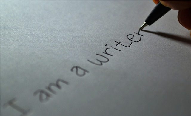 Image, Hand writing 'I am a writer'.