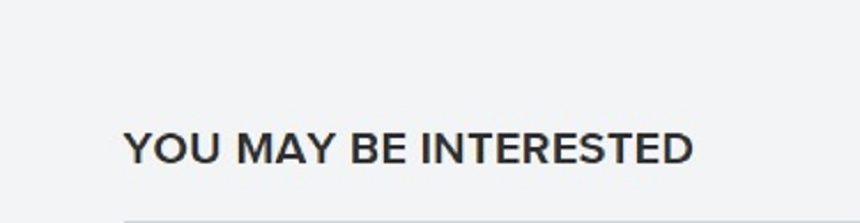 Image, link text saying 'you may be interested'