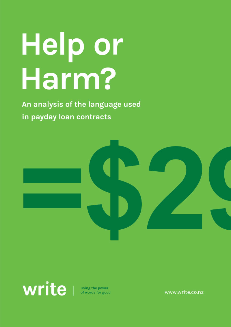 White Paper - Help or Harm? An analysis of the language used in payday loan contracts